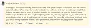 Redditor Review: Professional Whitening Wins 