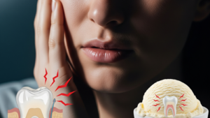 A woman suffering from tooth sensitivity